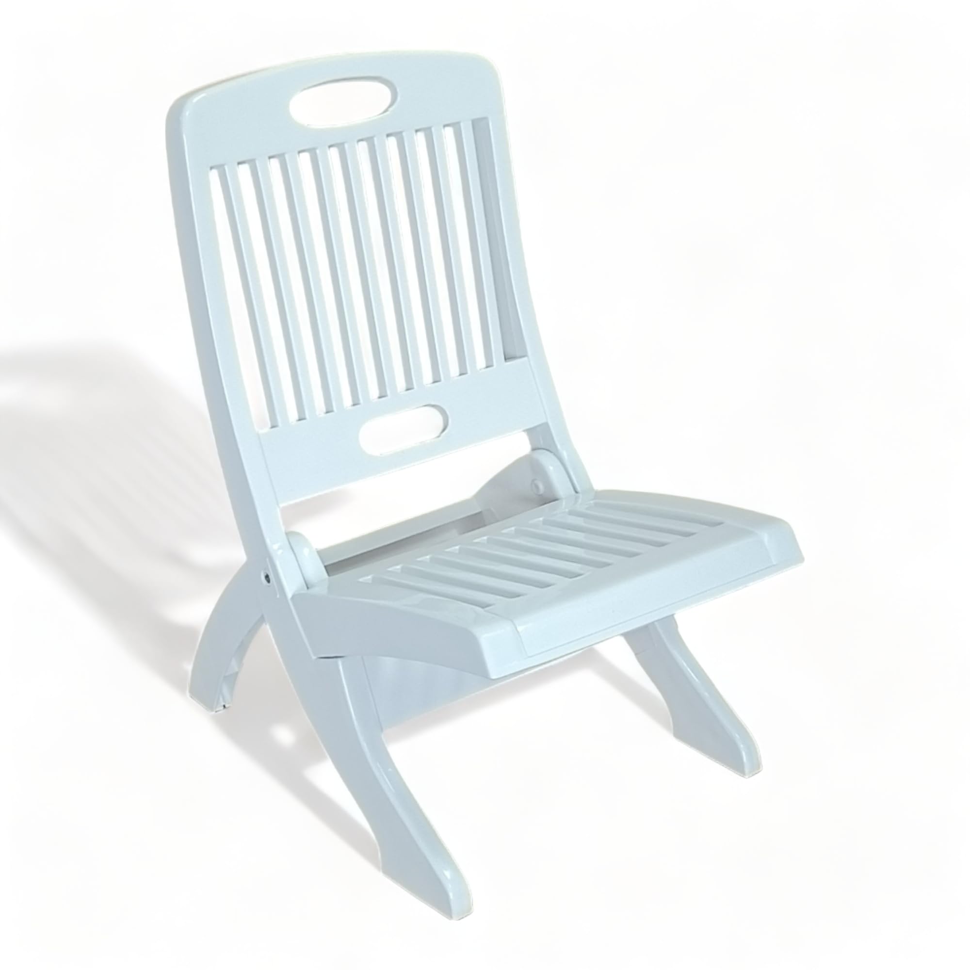 Silla Playa, Silla de Playa Plegable, Silla Plegable de Plastico, Color Blanco, Estructura Ligera y Resistente, Sillas Playa