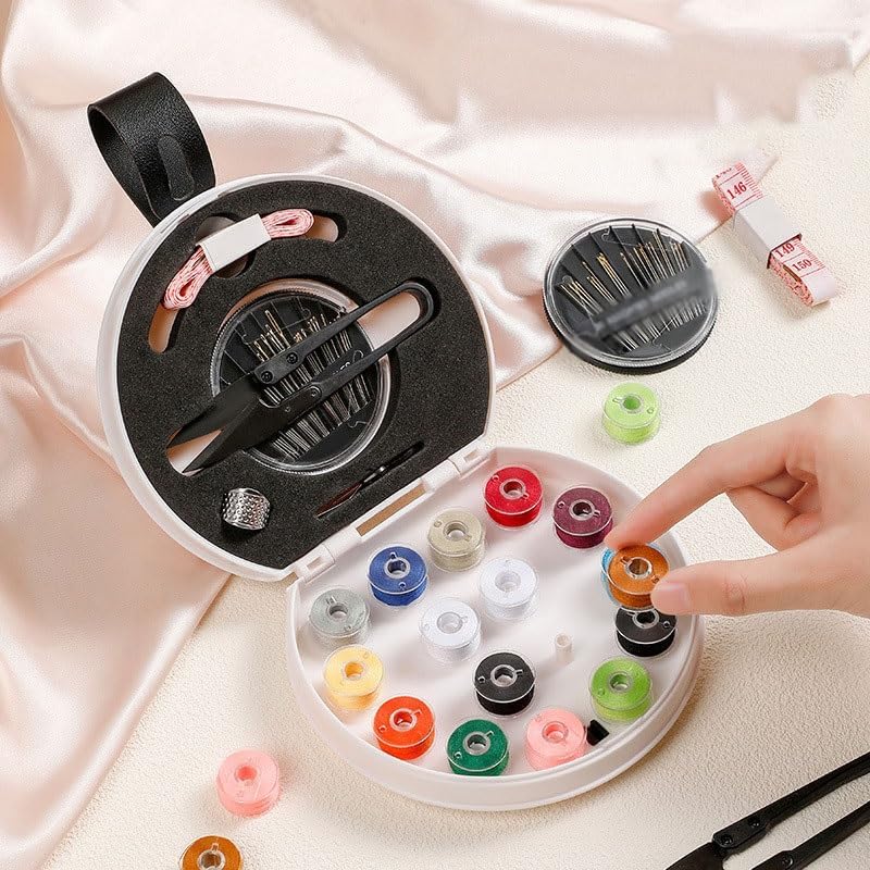 MVNOIRE ABS Adjustable Handle Sewing Kit Patching Tool Large-Capacity Box Household Portable