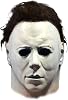 Michael Myers Halloween Mask 1978 White Latex Full Face Mask for Adults with Eye and Nose Holes, Includes Hair Wig. Scary Horror Movie Costume Accessory for Cosplay and Halloween Parties
