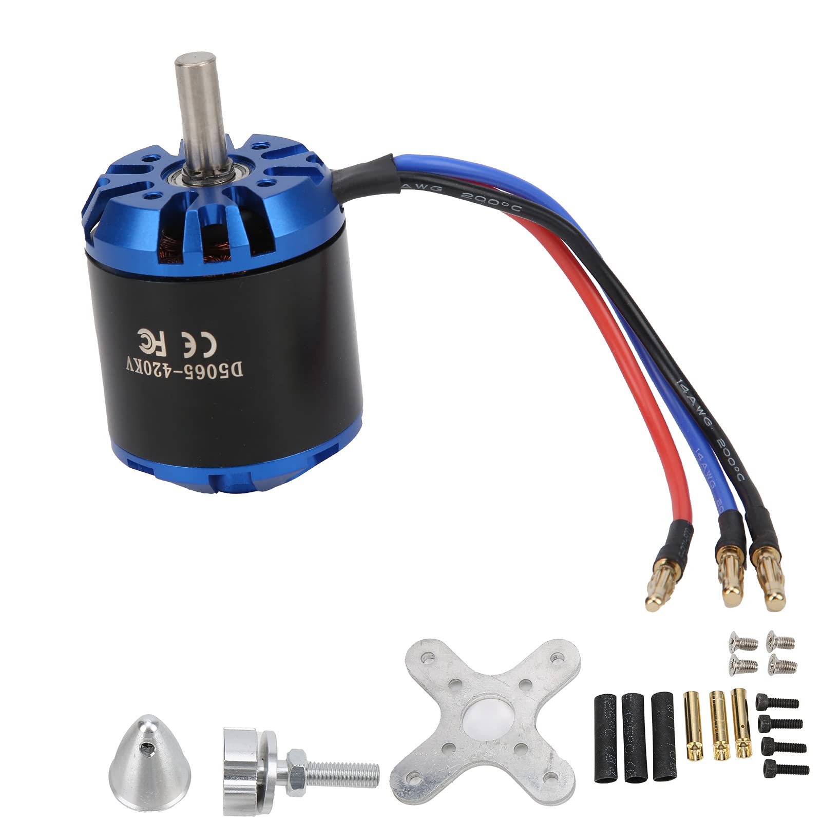 Silnik Bezszczotkowy, Bezszczotkowy Silnik RC 5065 420KV 1600W z Wtyczką Bananową 4,0 Mm do Części do Modernizacji Samolotów RC