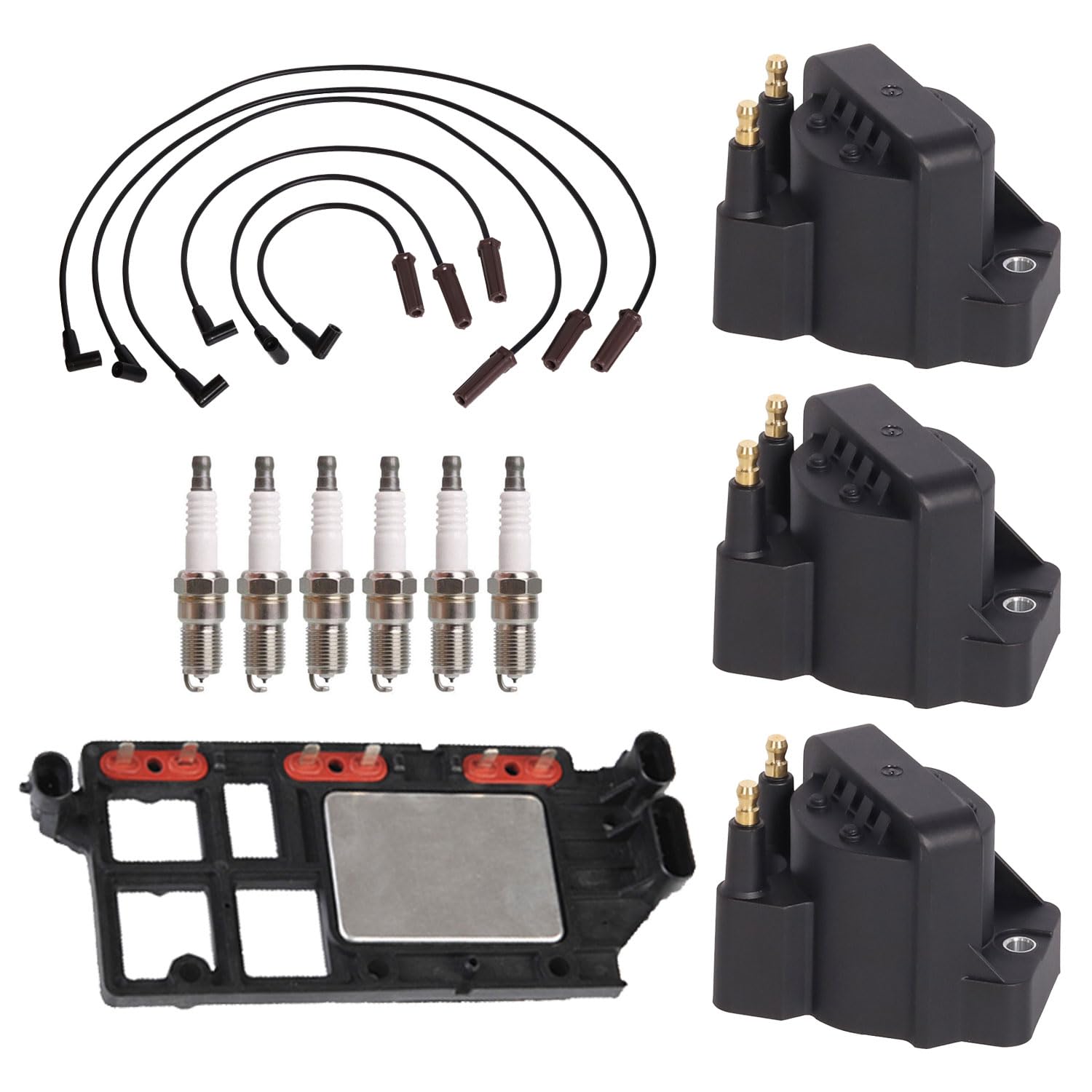 A-Premium 6-Piece Spark Plug Wire Set For Chevrolet Impala, Buick Century, Pontiac Grand Prix & More - View #3