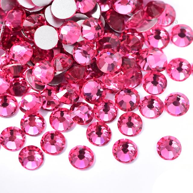 14400 uñas SS3-SS34 sin diamantes de imitación con parte trasera plana con purpurina para accesorios de uñas, naranja, SS6-14400 unidades, rosa SS34-2880 unidades