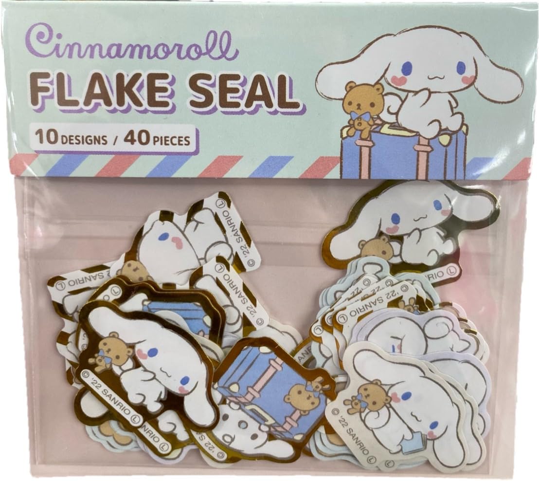 Amazon.co.jp: シナモロール シール 40枚入り (10種類) フレークシール