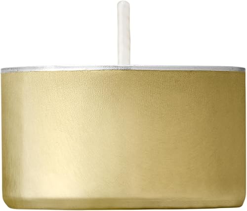 Miniatura 5 de BOLSIUS Velas doradas de té  100 unidades, velas de té de larga duración sin perfume con mechas de algodón y 8 horas de combustión  Velas de té de