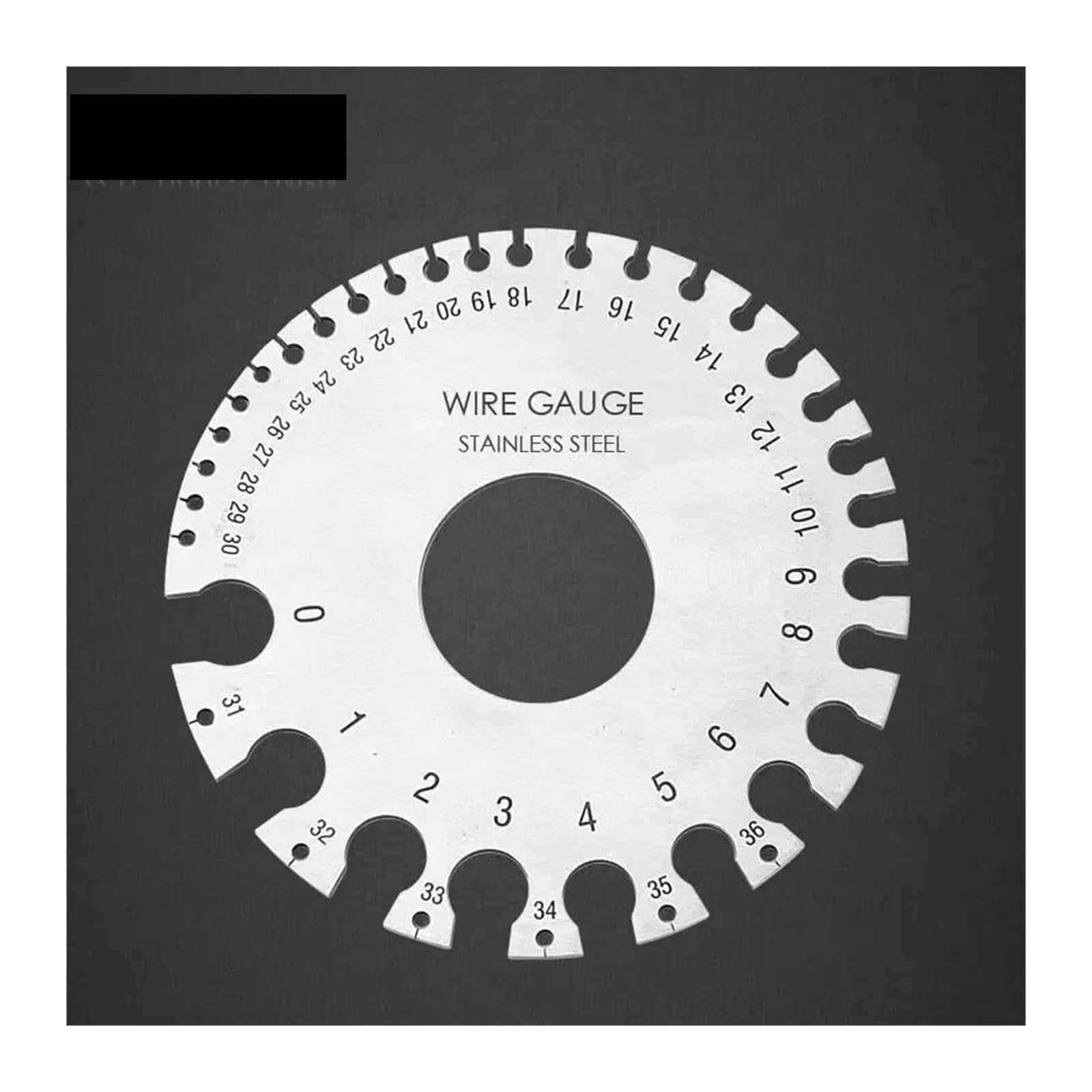 Fühlerlehre Ventilspiel 0-36 Rund AWG SWG Drahtstärke Lineal Durchmessermesser Edelstahl Messgerät Werkzeug Schweißinspektion Drahtstärke für Zündkerze, Ventil, Kolben, Gitarre(Gris)