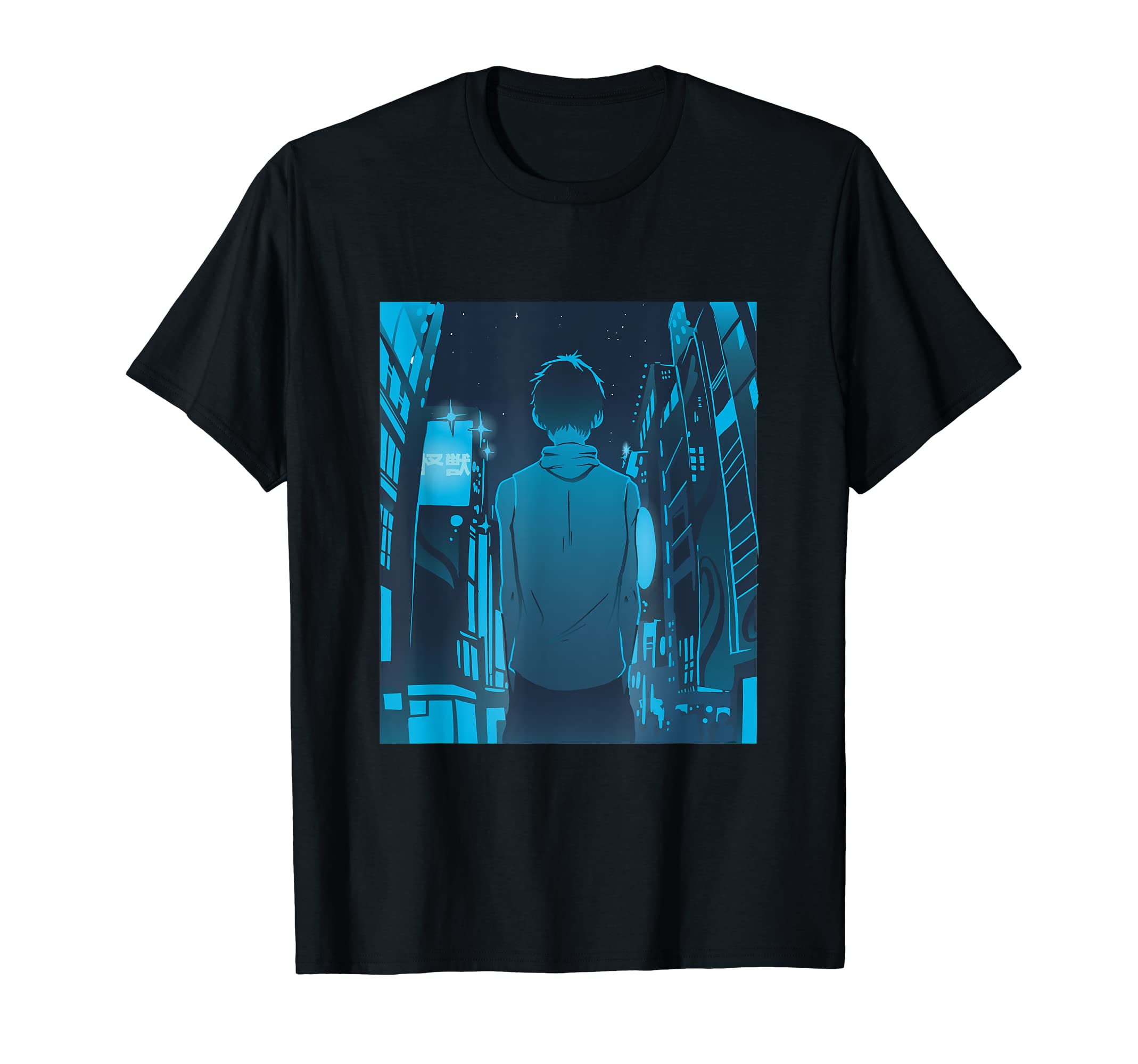 Tokyo Anime Boy in Japanese City | Cool Anime Lover Graphic T-Shirt