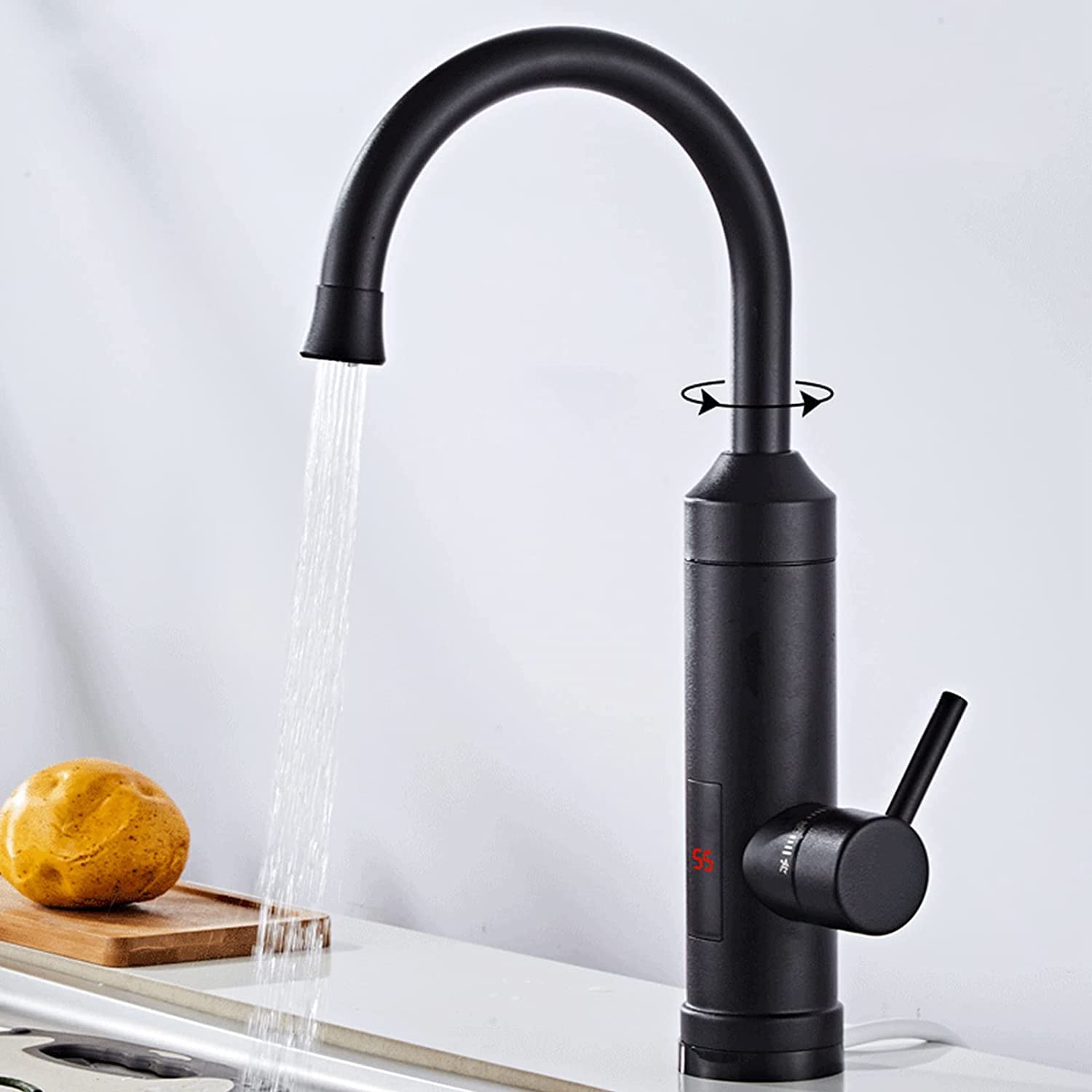 Kitchen Faucets, 220v Electric Water Heater Faucet, Black Kitchen Faucet,  Instant Tankless Water Faucet, Fast Heating Tap with Led Digital Display, Electric  Geyser Flow Heating Mixer Tap Interesting : Amazon.ca: Tools u0026