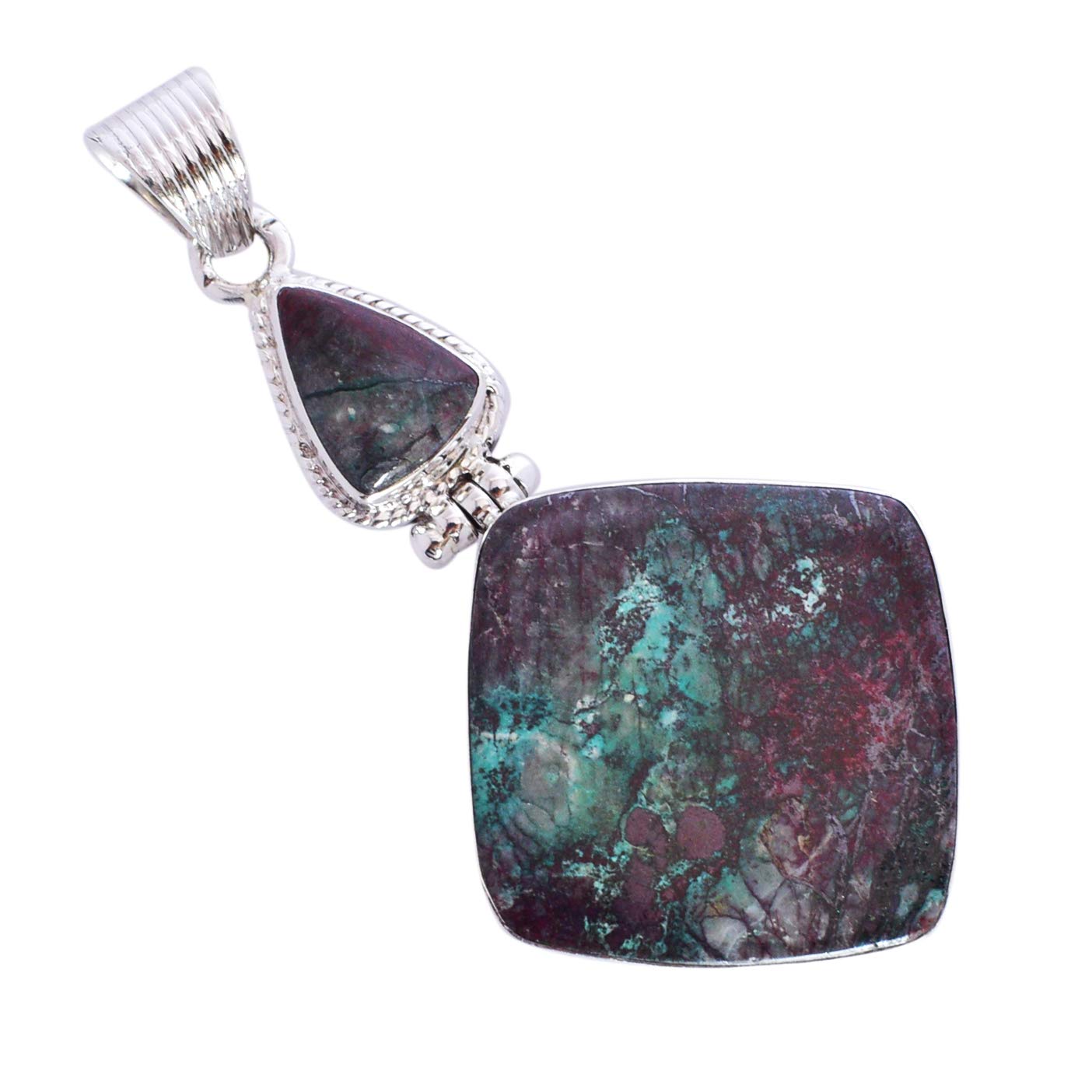 Pendentif en jaspe Sonora argent 925 fait main, bijou d'exception - 7