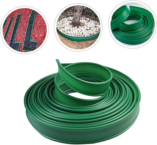 Miniatura 6 de GANAZONO 1 rollo de cinturón verde tira de jardinería bordes de jardín y borde borde borde al aire libre valla cinturón plástico césped ribete