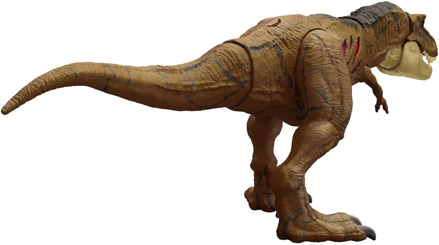 Jurassic World HGC19 Articulated Tyrannosaurus Rex Destruction Figure, Movable Jaws, Scratches on Both Sides, Physical and Digital Game, Children's Toy, Ages 4 and Above