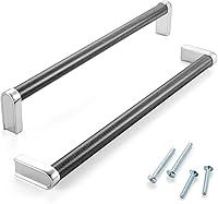 Vista 11 de Paquete de 5 tiradores de gabinete de 3–3/4 pulgadas estriado en negro y oro, manijas de gabinete mate en negro y oro cepillado AP1311, herrajes