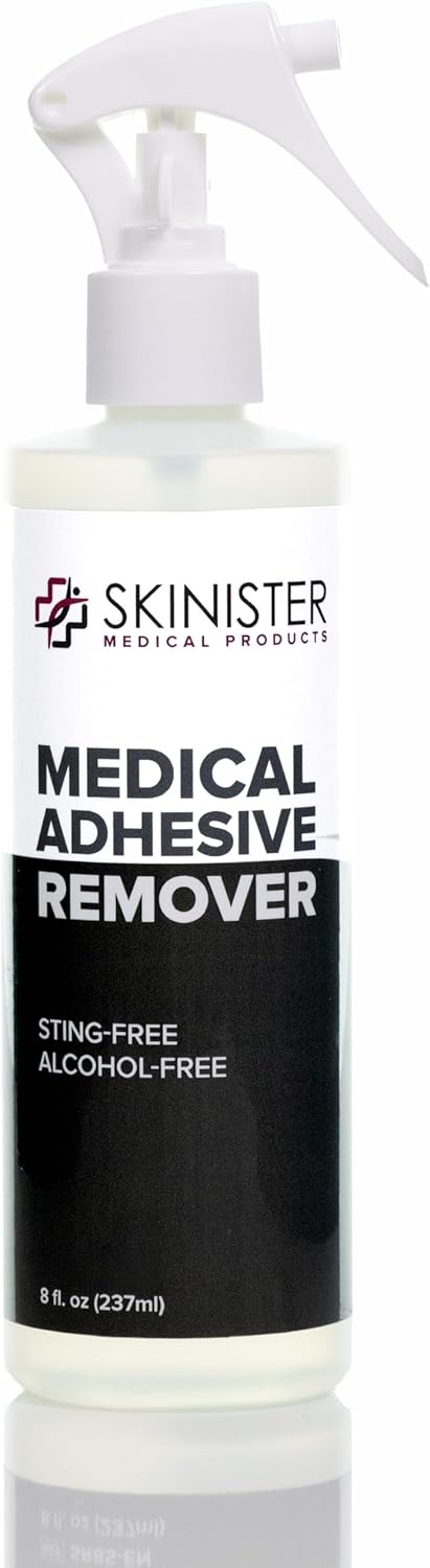 Medical Adhesive Remover for Skin | Wig, Ostomy, Tape, and Bandage Adhesive Remover | Silicone-Based, Hypoallergenic, Sting-Free | 8oz Spray