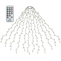 SALCAR Luci Albero di Natale con Telecomando, 2M 12 Fili 420 LED Luci Decorazione