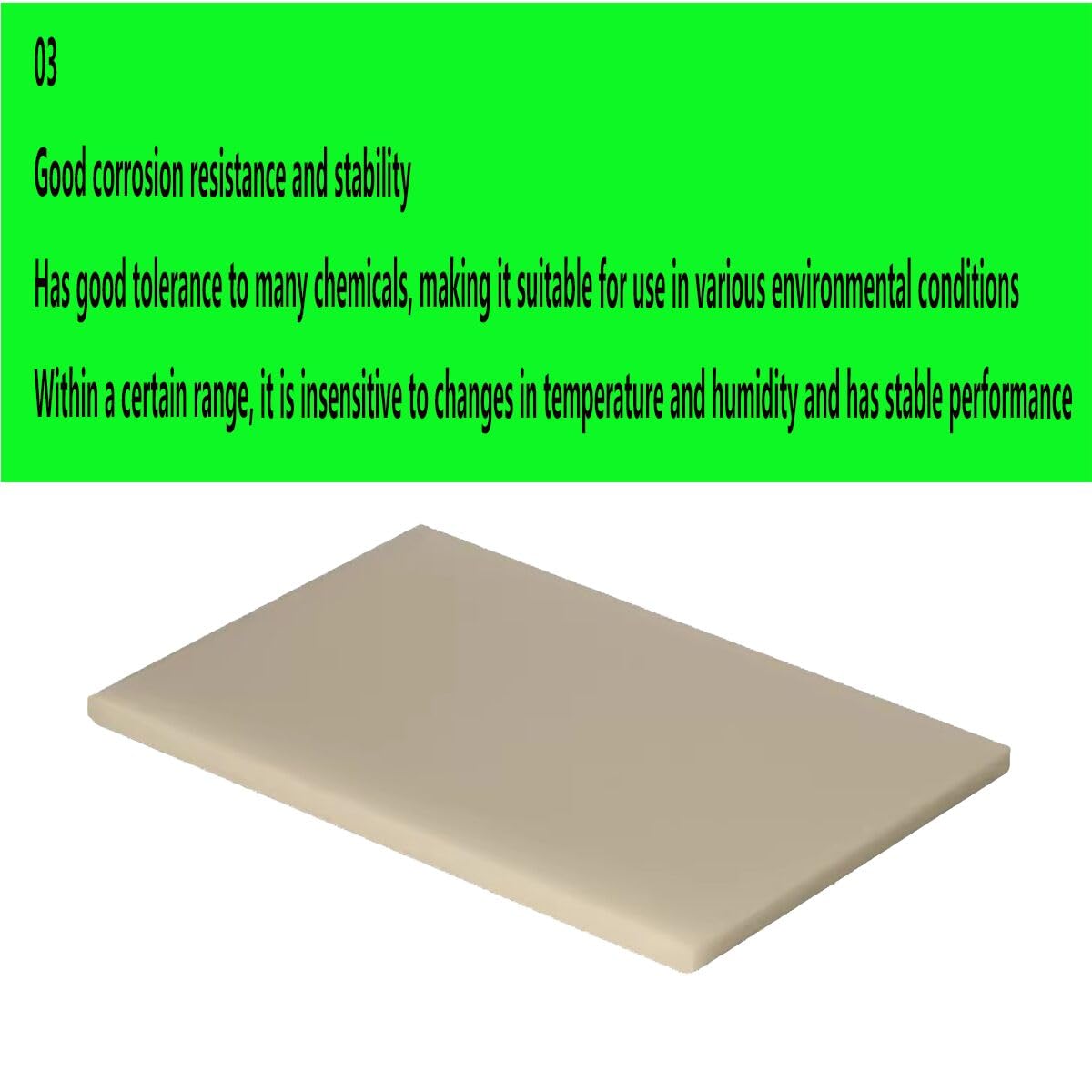 Pannelli in plastica ABS, modello di materiale sabbia architettonica, cartelloni, nome, distintivo, etichetta per ufficio, beige, 1 pezzo, 500 x 500 x 8 mm