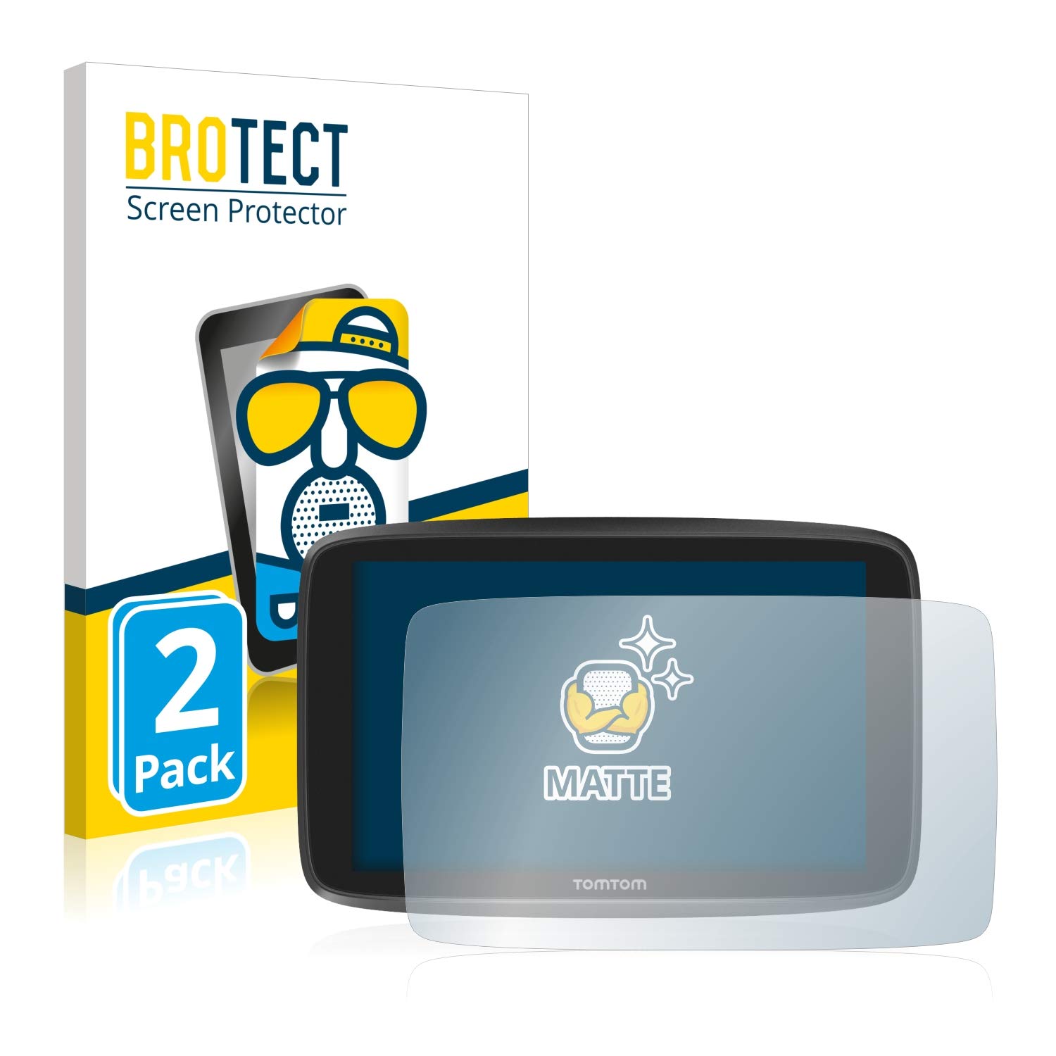 brotect Pellicola Vetro Opaca per TomTom GO Camper Max Protezione Schermo [ Anti-Riflesso, Durezza 9H