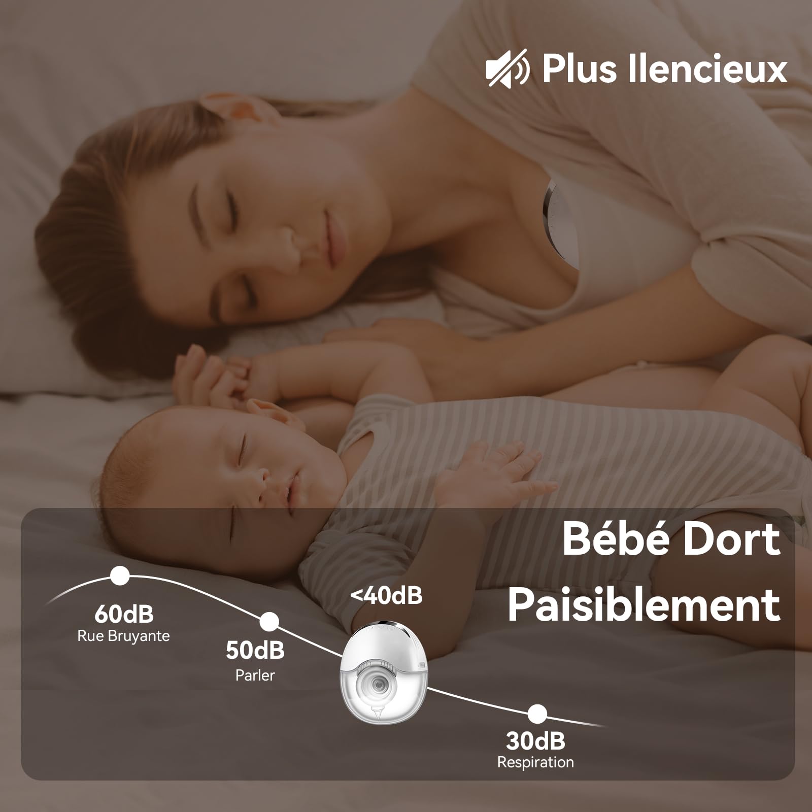 MY-375 - Neumático eléctrico de leche de mano libre (succión potente, silenciosa, extractor de leche a mano libre con 4 modos y 12 niveles, Breast Pump 24 mm, bridas 19/21, inserto, lote de 2 unidades