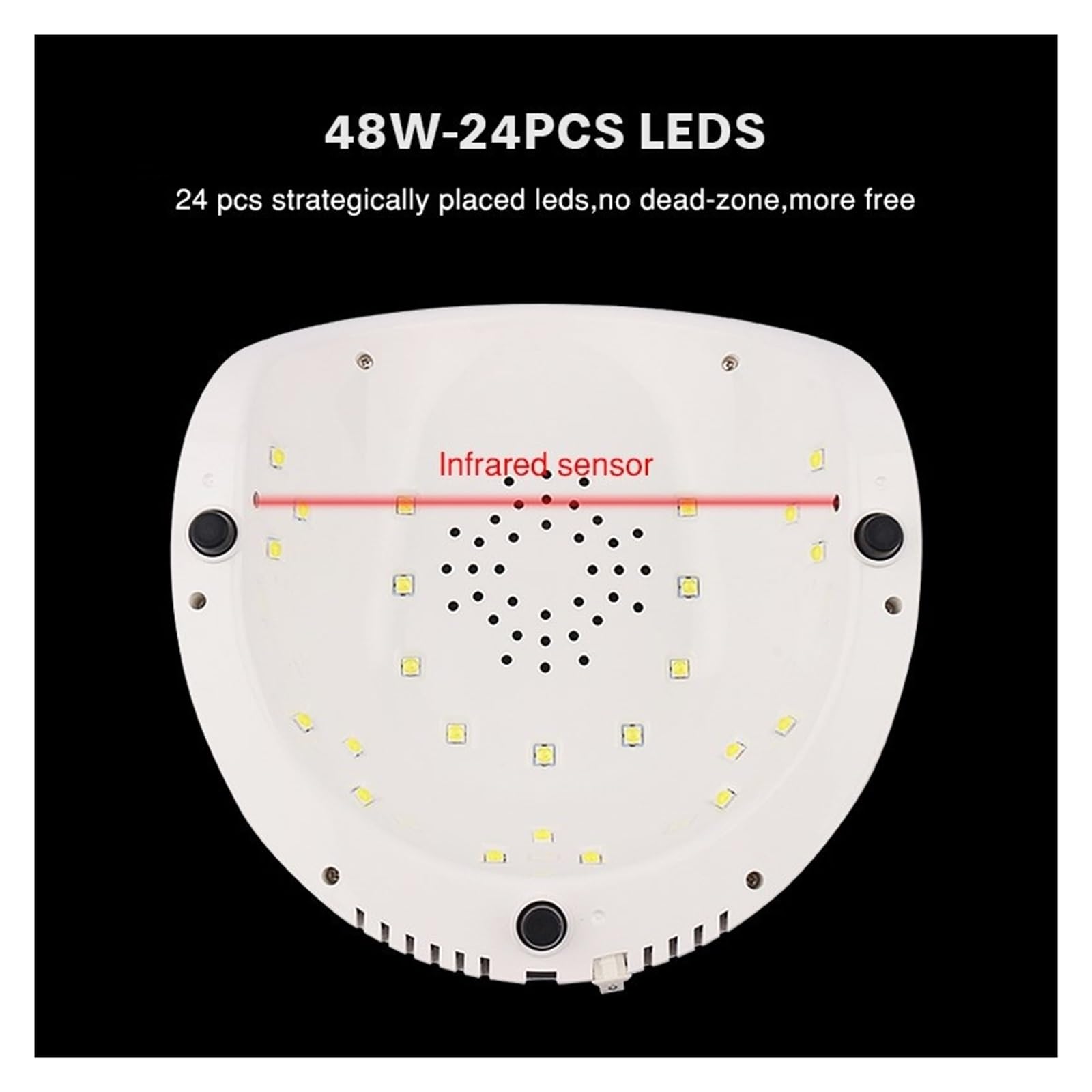 Lampa do Paznokci, Lampa LED UV do paznokci Suszarka do paznokci 48W Lampa UV do paznokci 24 szt. Lampa LED Ice Maszyna do zdobienia paznokci Żel suszący Polerowanie Narzędzia do paznokci