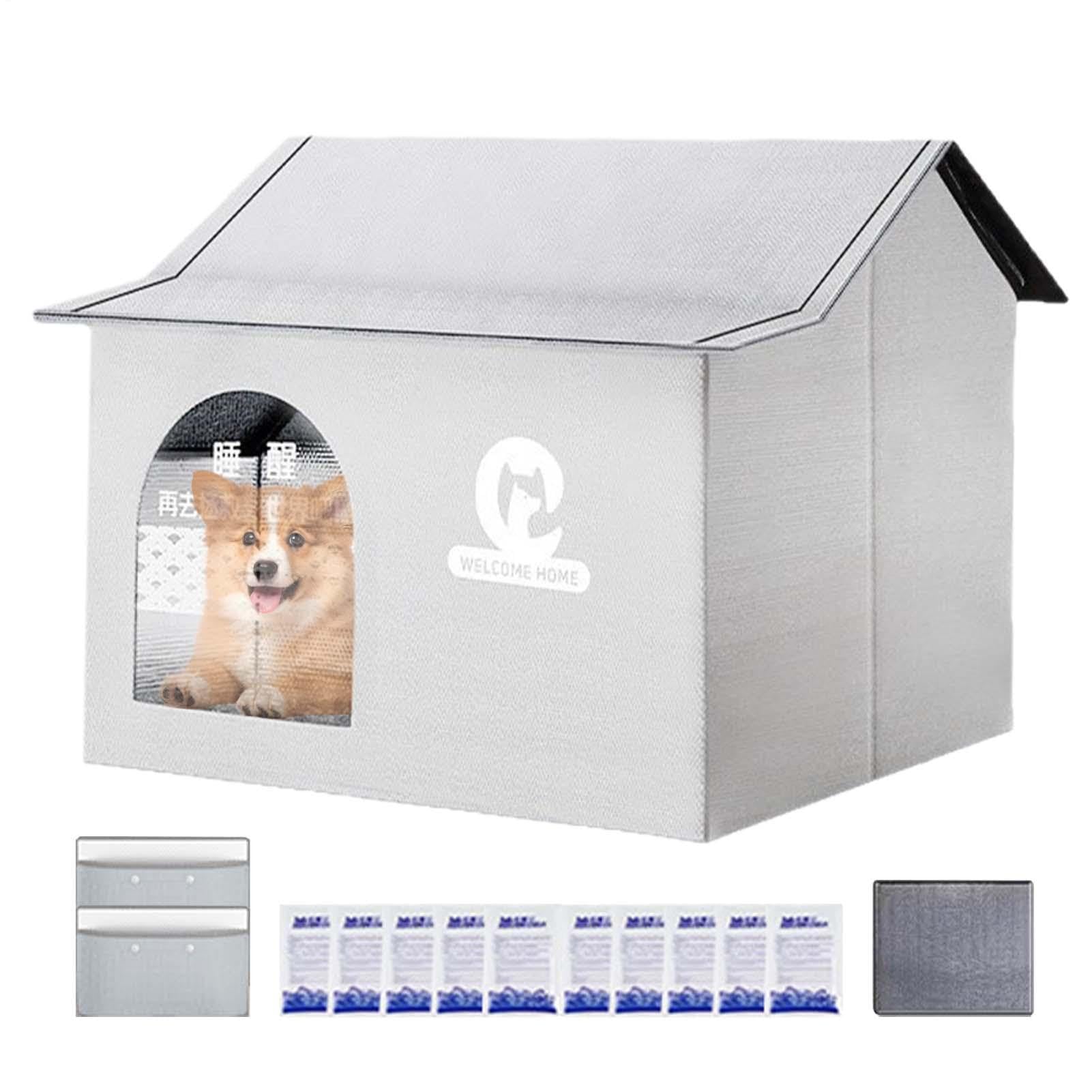 Refugio Refrescante para Gatos Refugio Refrescante De Verano para Gatos | Refugio Plegable Con Bolsas De Hielo, Accesorios Para Mascotas Para Gatitos Y Perros En Hogar, Jardín Y Exterior Todas Las E