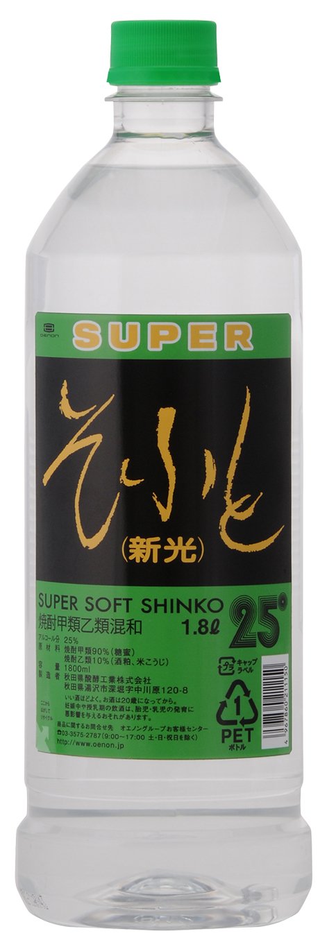 秋田県醗酵 スーパーそふと新光 ペット [ 焼酎 25度 秋田県 1800ml ]