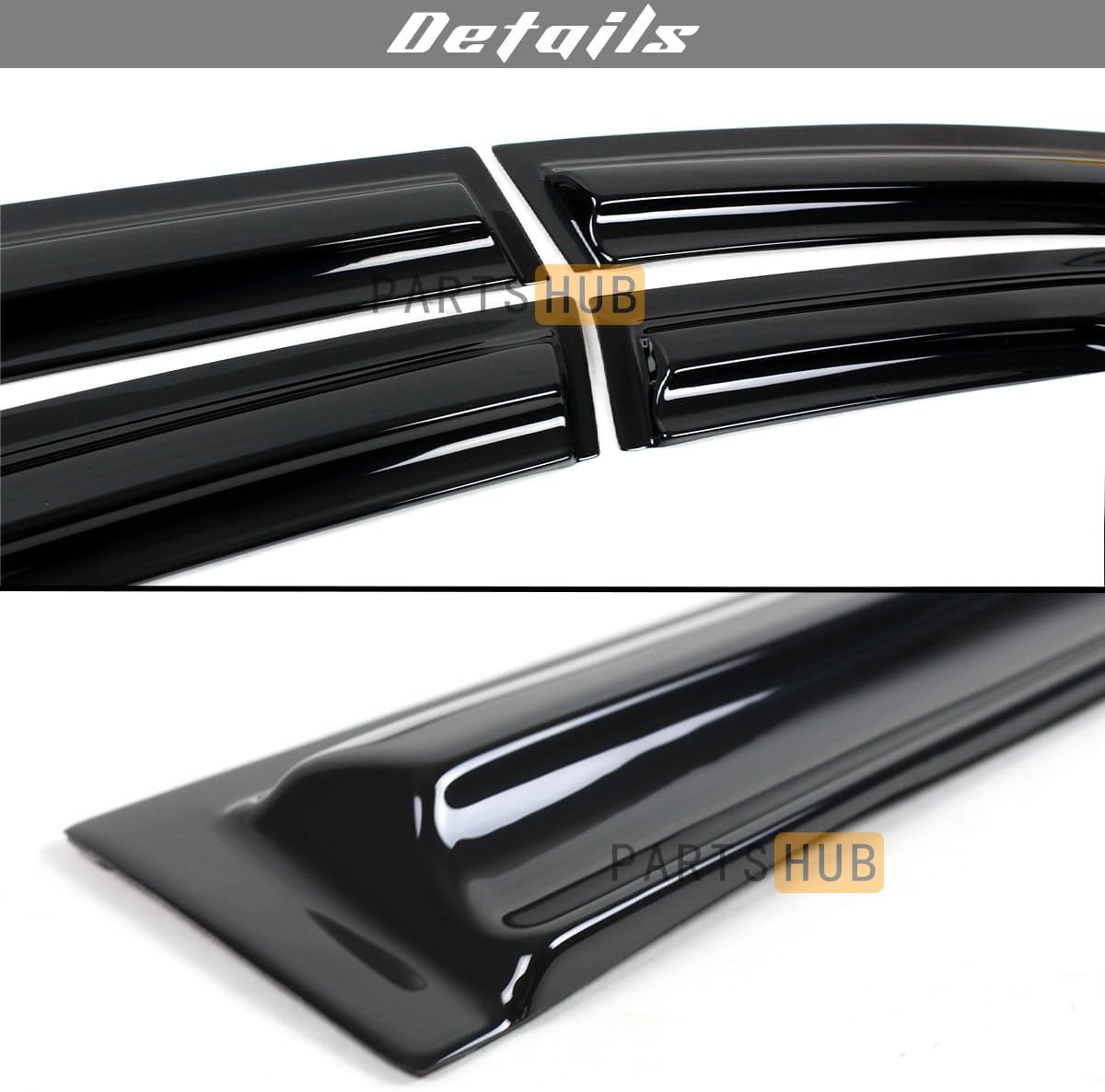 Fits for 2020-2025 Nissan Versa 3D Wavy Mugen Style Window Visors Rain Guards Deflectors