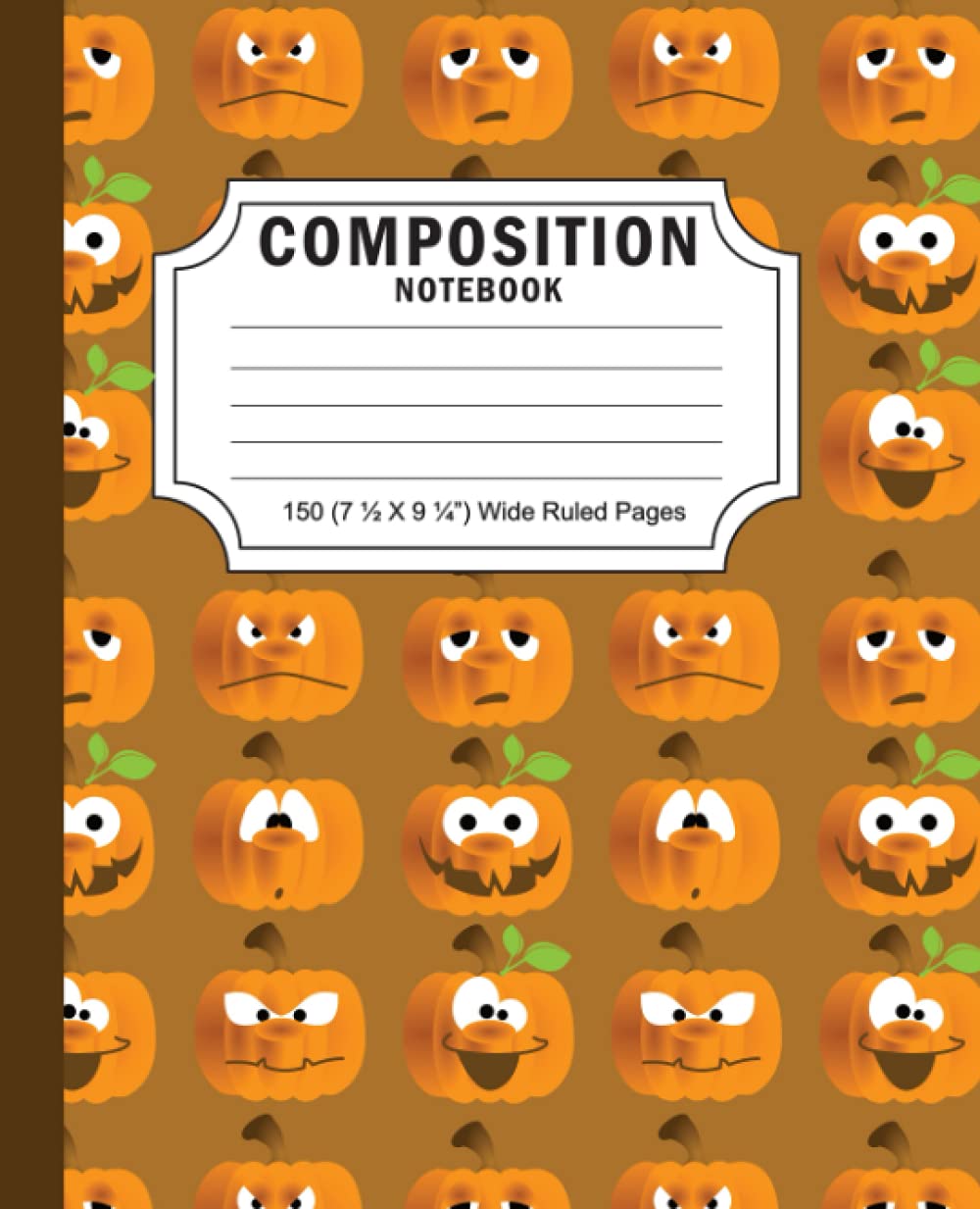 Harvest Pumpkin Emoji Faces Composition Notebook 150 (7.5" x 9.25