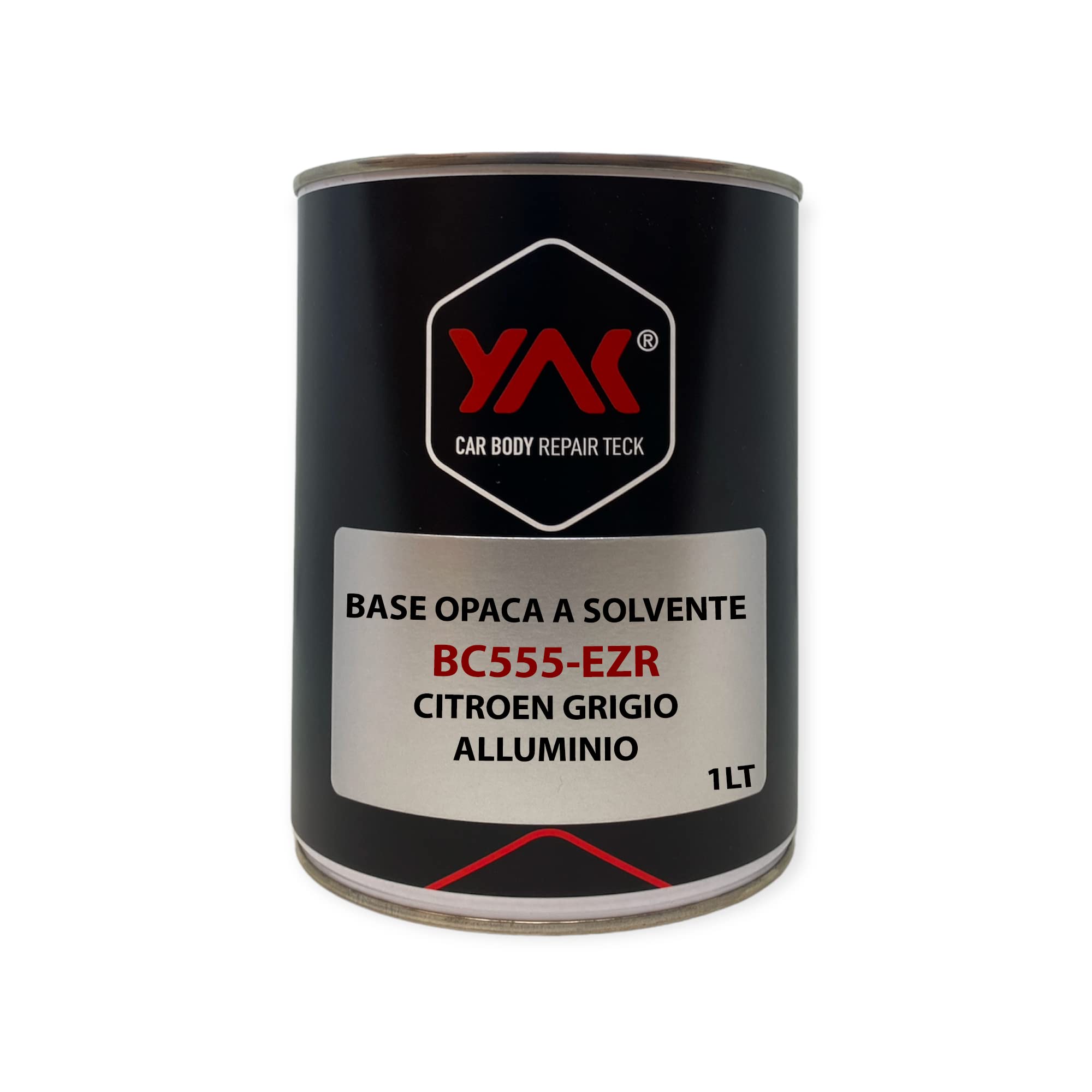 Base Opaca Solvente Carrozzeria Auto Moto Furgoni 1lt Vernice per Auto (CITROEN EZR - GRIGIO ALLUMINIO)