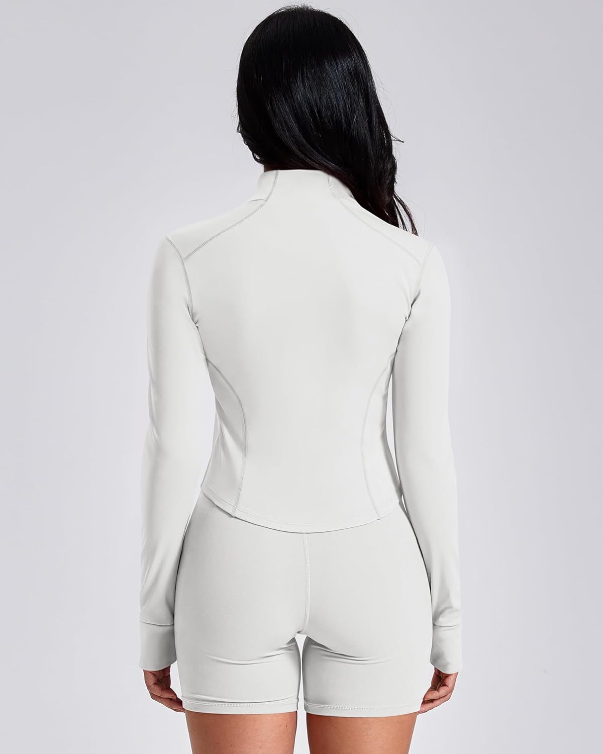 GYM RAINBOW Workout Jackets for Woman Lightweight Athletic Full Zip Running Jacket BBL Cropped Jackets Slim With Thumb Holes - Image 4