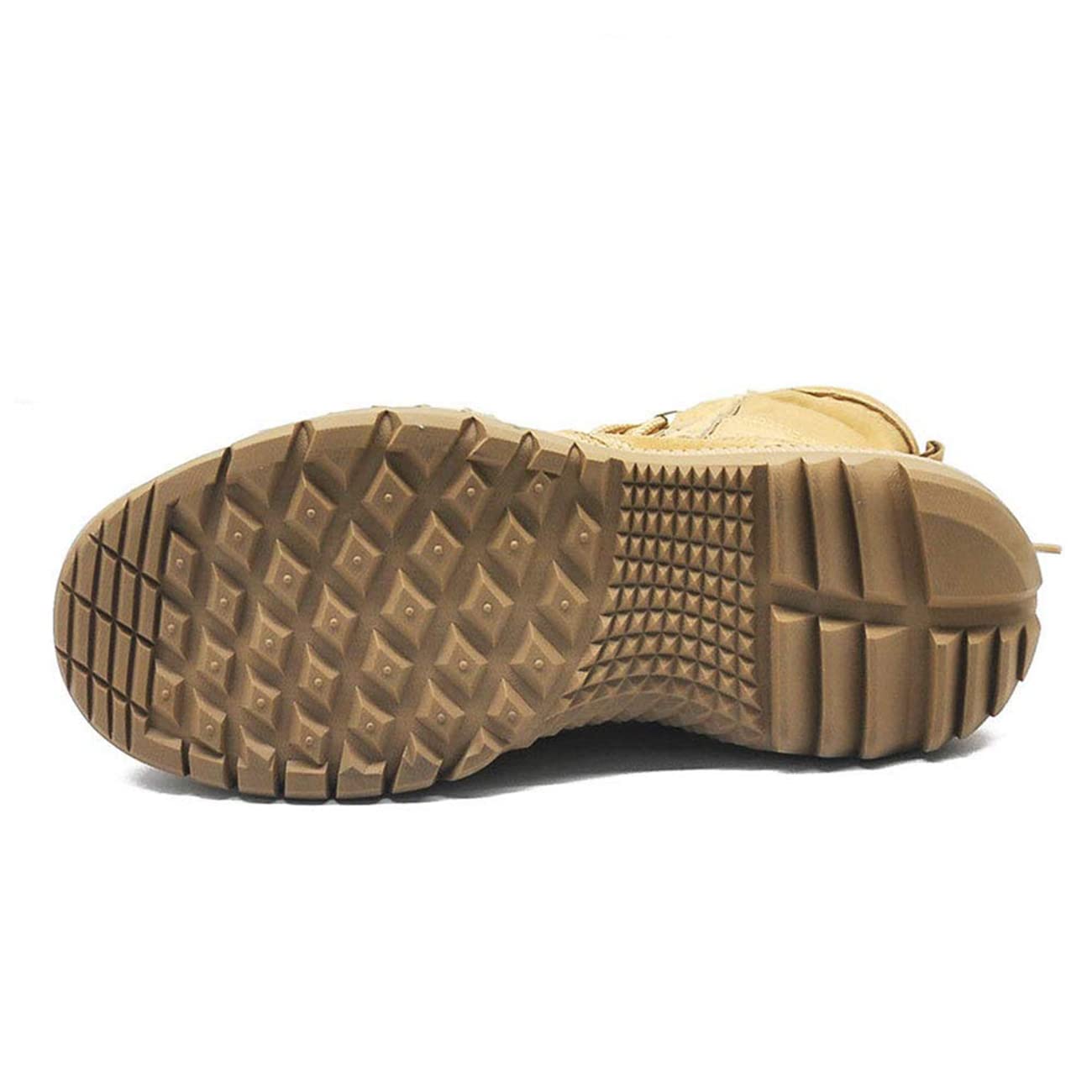 Stivali Militari Tattici da Uomo Stivali Militari Impermeabili in Pelle Scamosciata Stivali Alti da Combattimento Leggeri con Lacci Alti con Cerniera Laterale,Brown-40(UK 7)