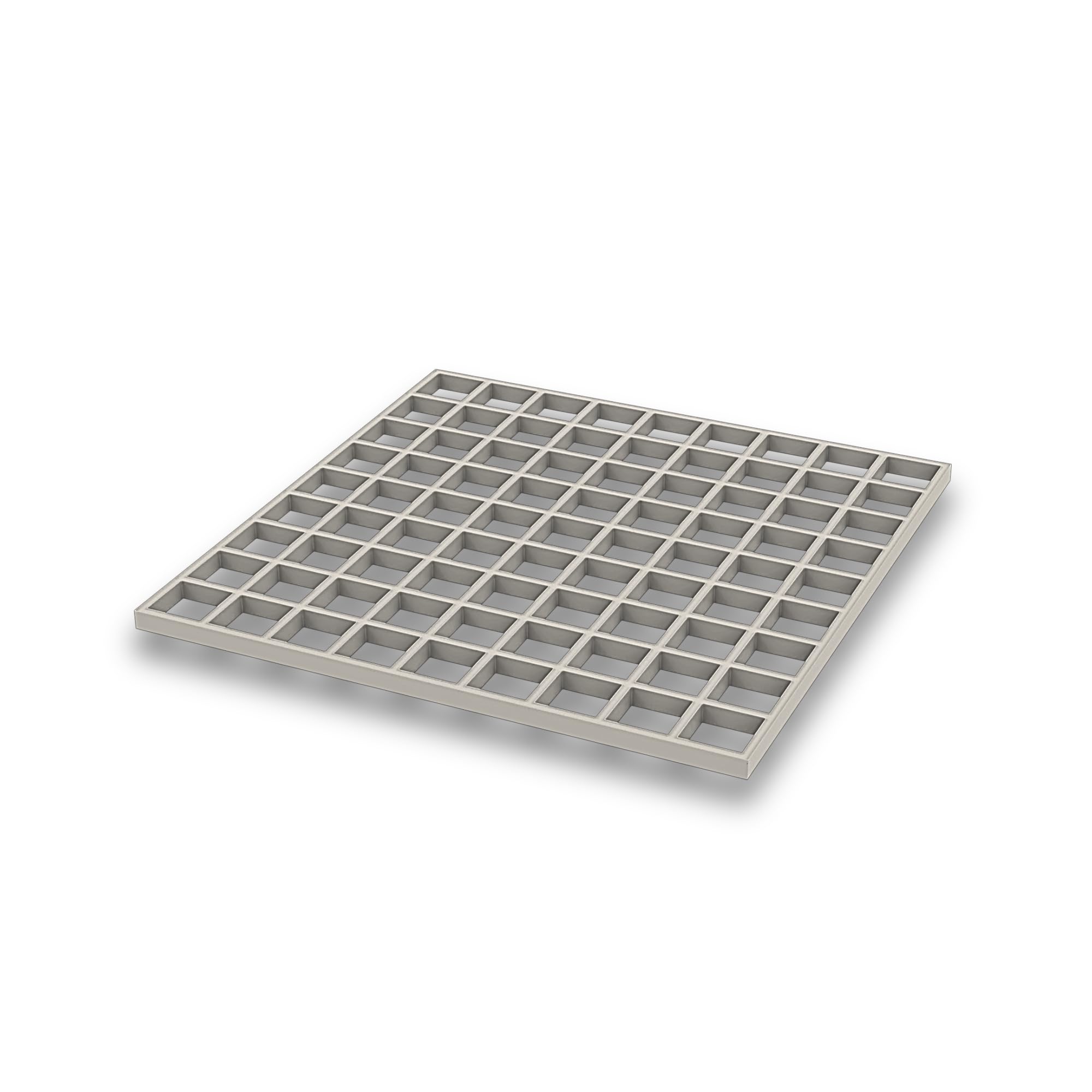 GFK Gitterrost 13mm Höhe | Glasfaser-Kunststoff – Rostfreie Alternative zu Stahl verzinkt | Flache Lichtschachtabdeckung | Kunststoffrost Grau (1000 x 500 x 13 mm)