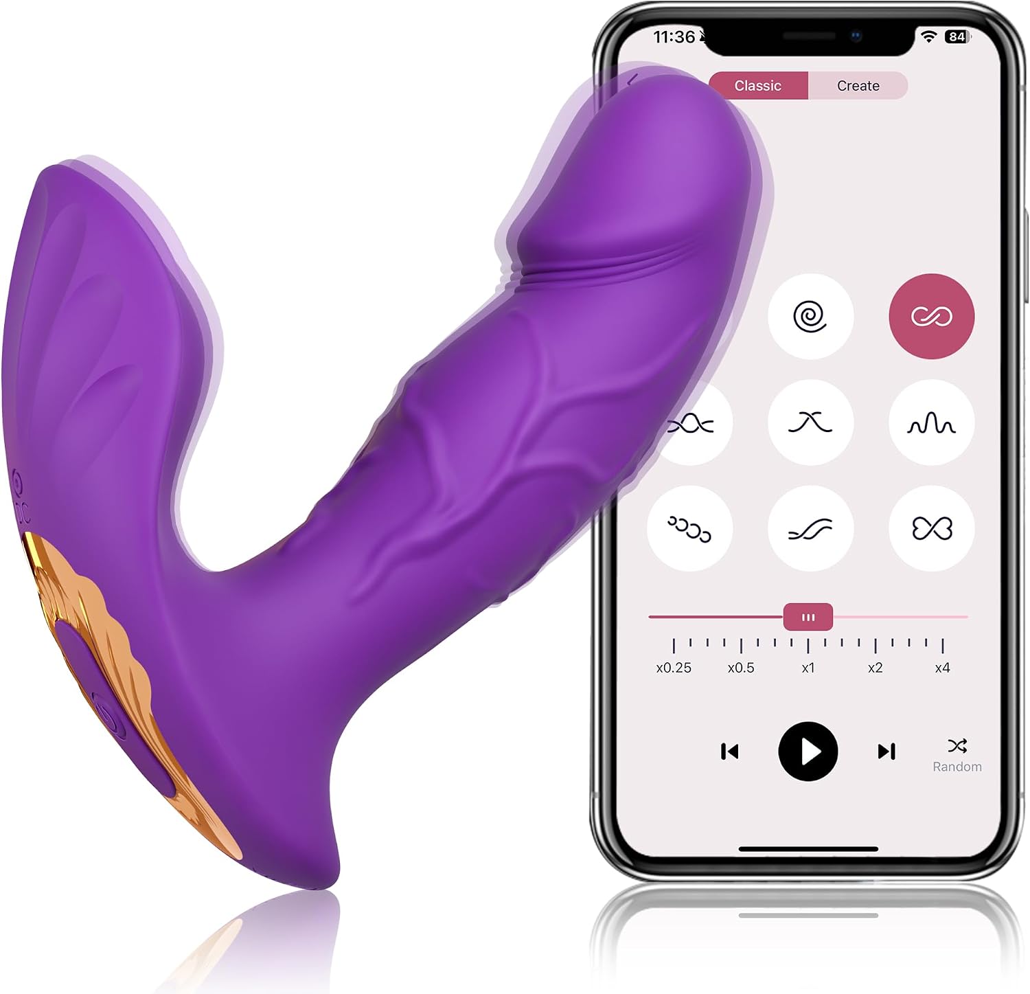 App-Controlled Panty Wearable Vibrator for Women– 9 Vibration Modes, G-Spot & Clit Stimulation, Couple Sex Toys & Vibrators Vibrating Panties Dildo Adult Toy with Beginner Friendly