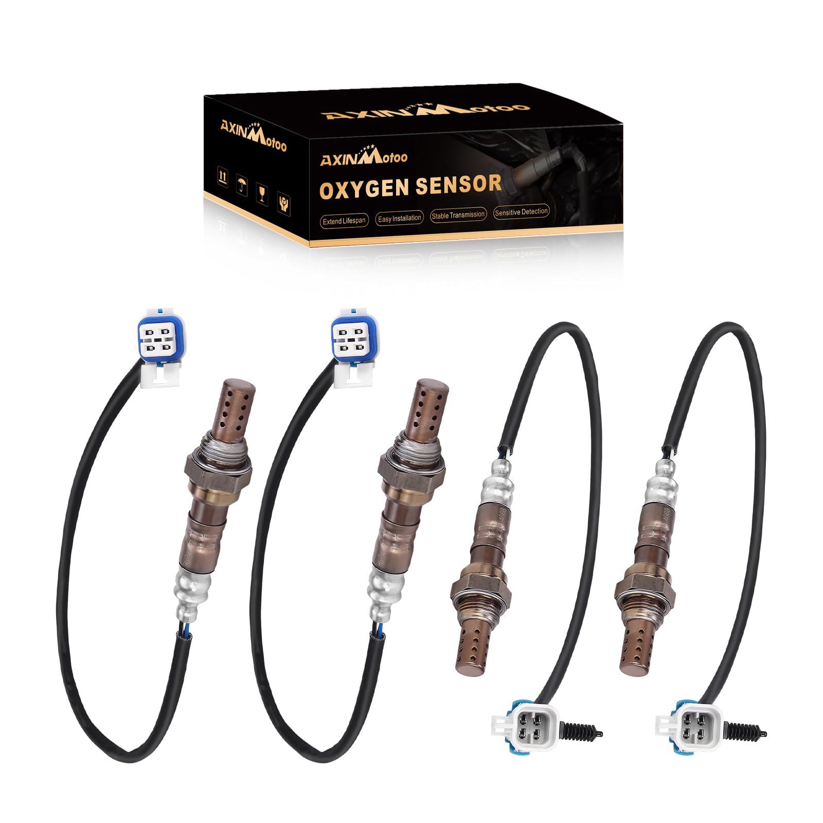 o2 oxygen sensor 4pcs upstream downstream 234-4668 234-4256 replacement for gmc yukon xl sierra 1500 2500 3500, for cadillac escalade, for chevy tahoe avalanche silverado suburban 1500 2500