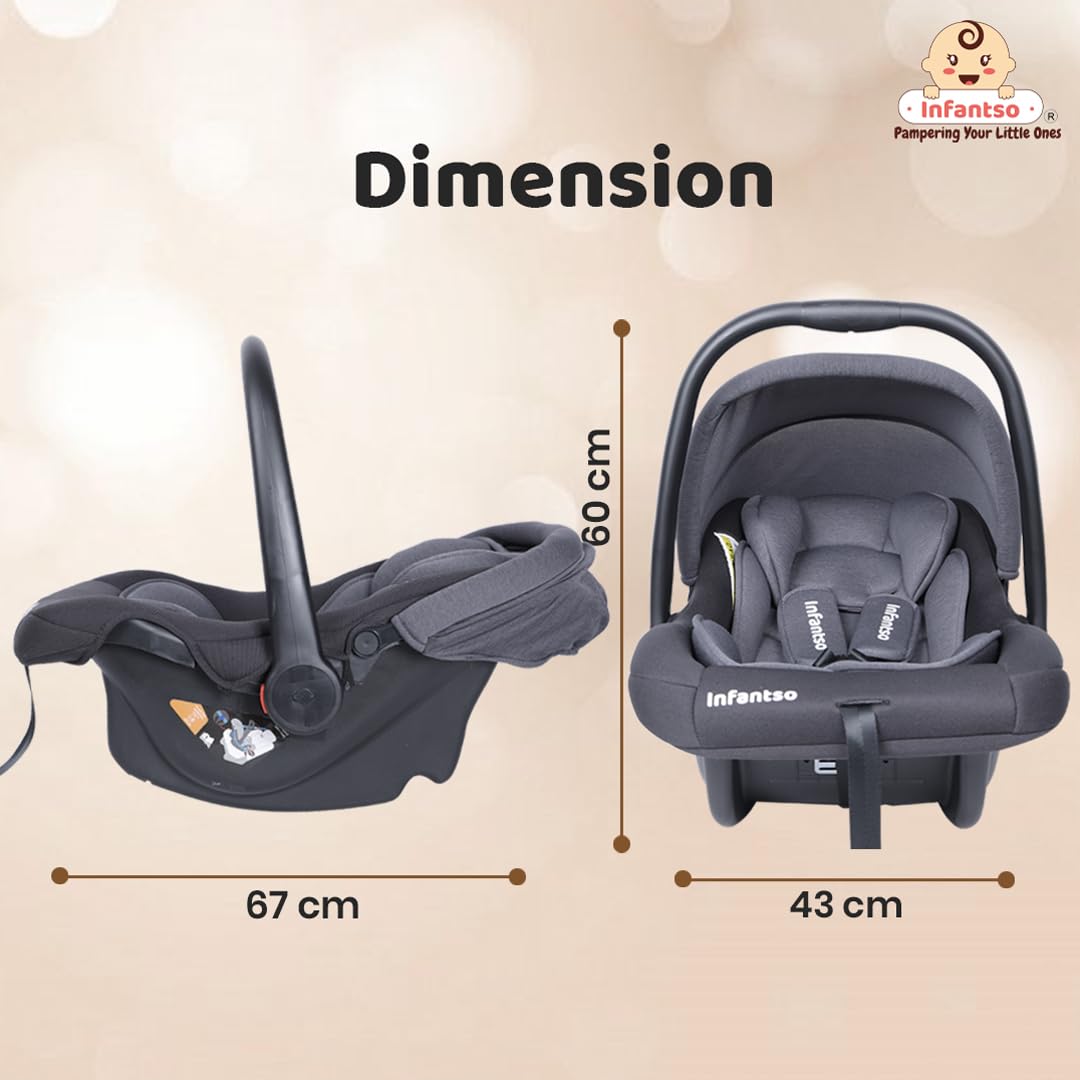 Infantso 4-in-1 Baby Carry Cot - Car Seat & Rocker -8