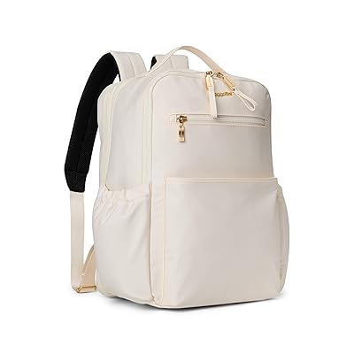 Baggallini Tribeca Expandable Laptop Backpack Backpack Bags Coconut Twill