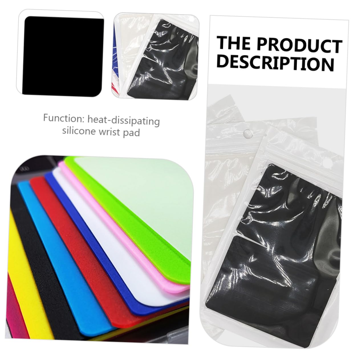 Operitacx Ergonomic Laptop Palm Pad Support 2 Pairs Heat Dissipation Silicone Wrist Rests for Comfortable Typing