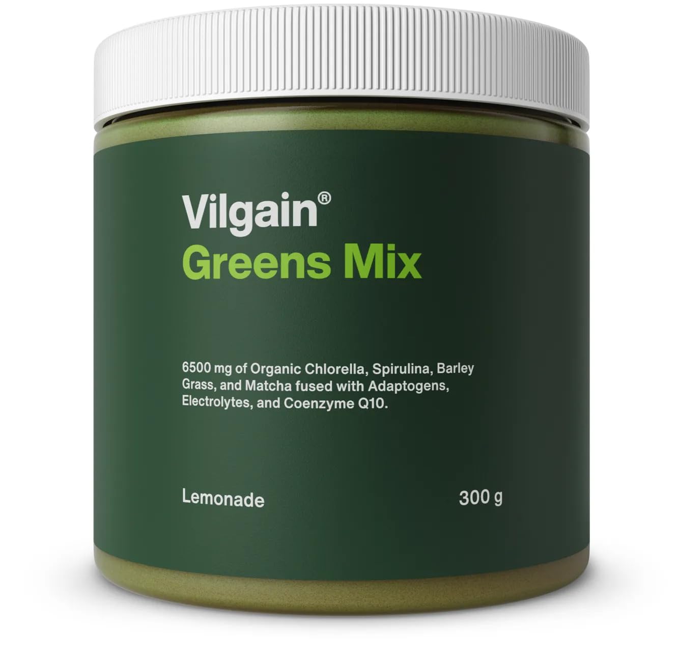 Vilgain Greens Mix | Superfood 13 Active Ingredients, Toxin Detox, Immunity Support & Digestive Support | Energy and Detoxification | Matcha, Co Q10 | Rich in Electrolytes, Adaptogens | 300 g