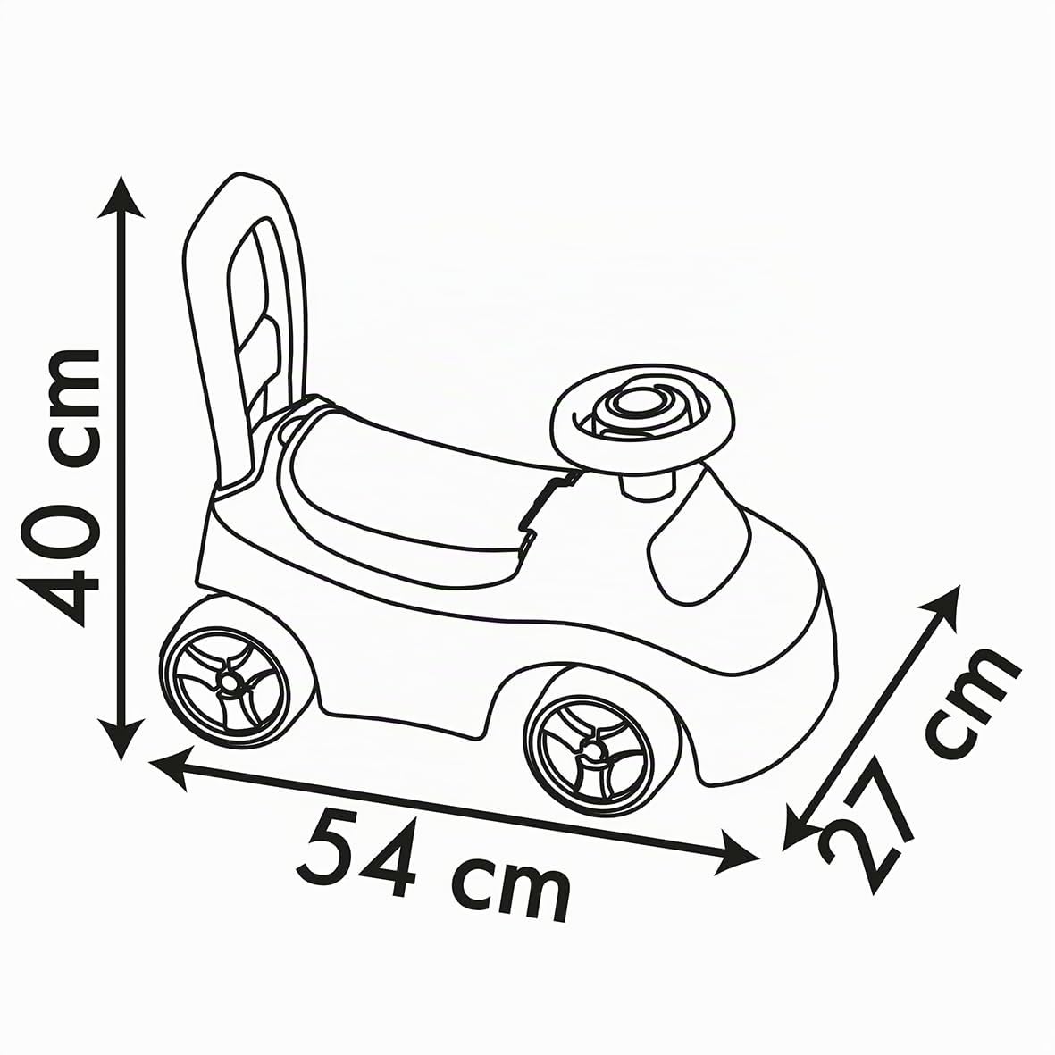 Smoby - Minnie Car Ride-On - Funzione girello - Ausilio per la deambulazione - Volante - Contenitore per giocattoli - Fiducia, coordinazione, capacità motorie - Dai 10 mesi - Prodotto in Francia
