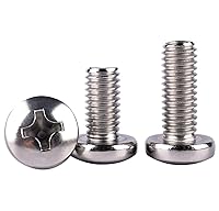 Vista 32 de Tornillo Phillips de cabeza plana de 1/4-20 x 1-1/2 pulgadas, 20 unidades, acero inoxidable 304 18-8, rosca completa