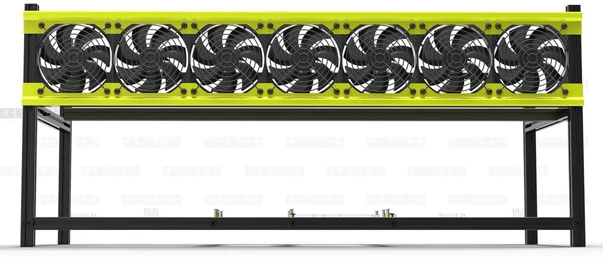 Professional 6/8 GPU Miner Mining Case Aluminum Frame Mining Rig for ETH ZEC/Bitcoin Crypto Coin Currency Mining Veddha (V3D-8GPU)