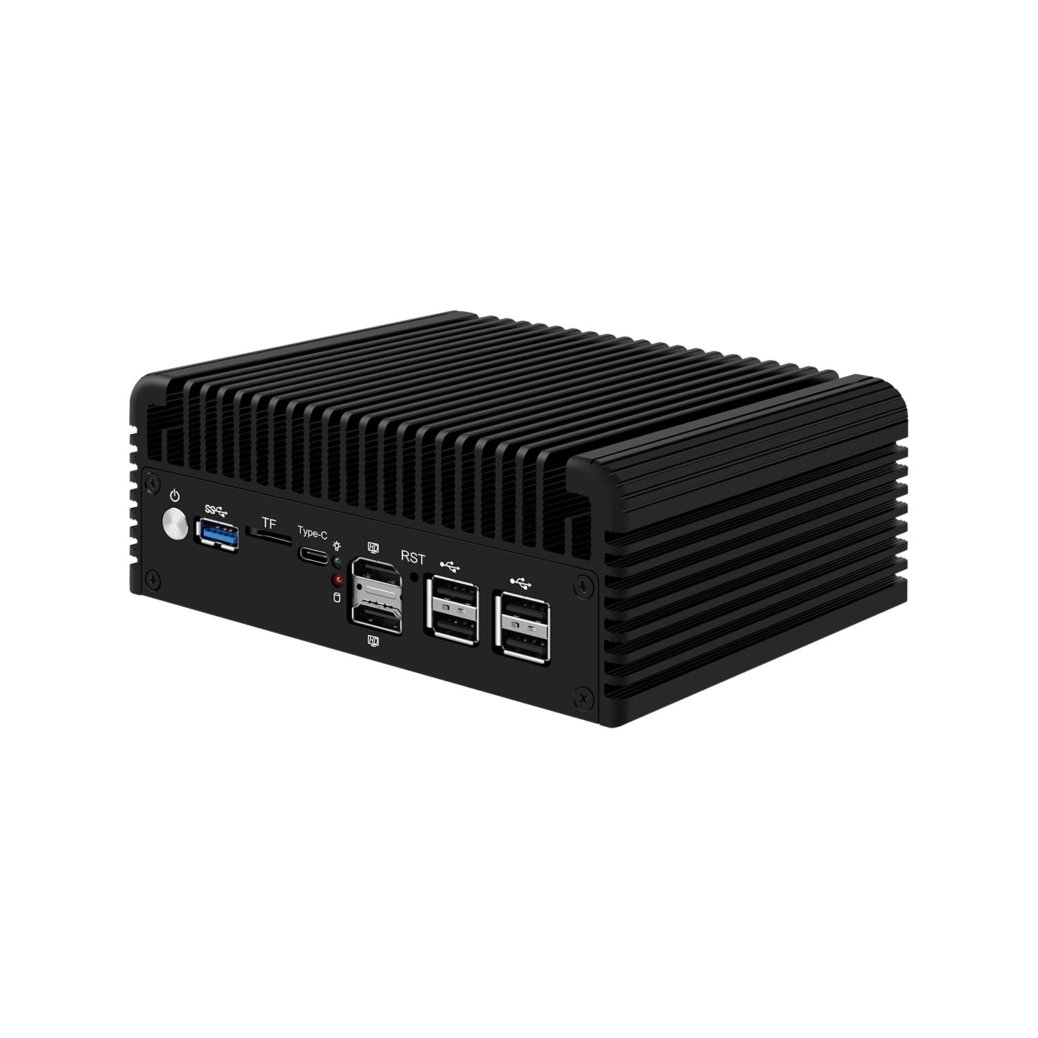 HUNSN Micro Firewall Appliance, Mini PC, PFSense, Mikrotik, OPNsense, VPN, Router PC, Twin Lake 13th Gen N150, RJ46, 6 x 2.5GbE I226-V, 2 x HDMI2.1, TF, Type-C, 16G DDR5 RAM, 128G SSD