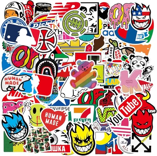 Cool Brand Stickers for Adults,for Teenagers 101 Pack Decals for Laptop Computer Skateboard Water BottlesWaterproof Vinyl Stickers Pack for Laptop, Skateboard, Luggage