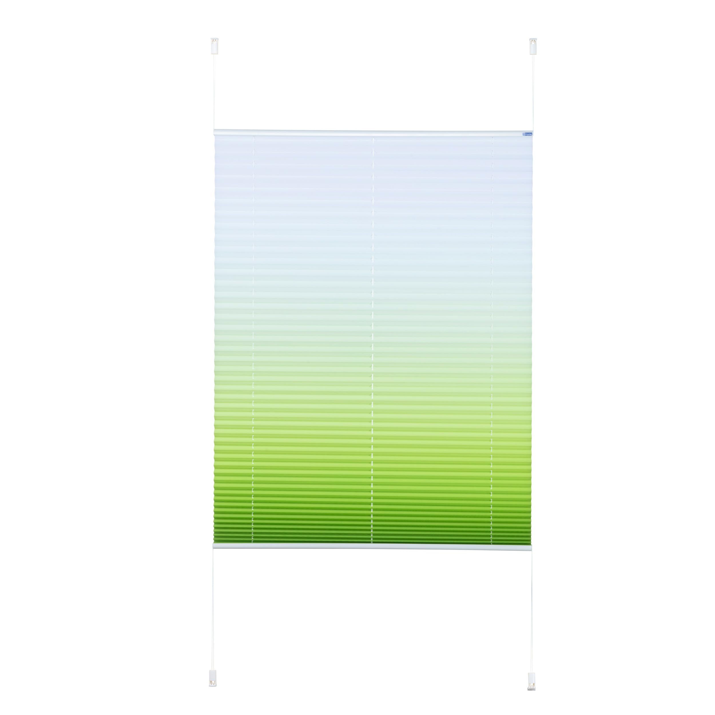 Khome K-Home® Klemmfix-Plissee Farbverlauf Grün B100 x H210 cm – Bild 3