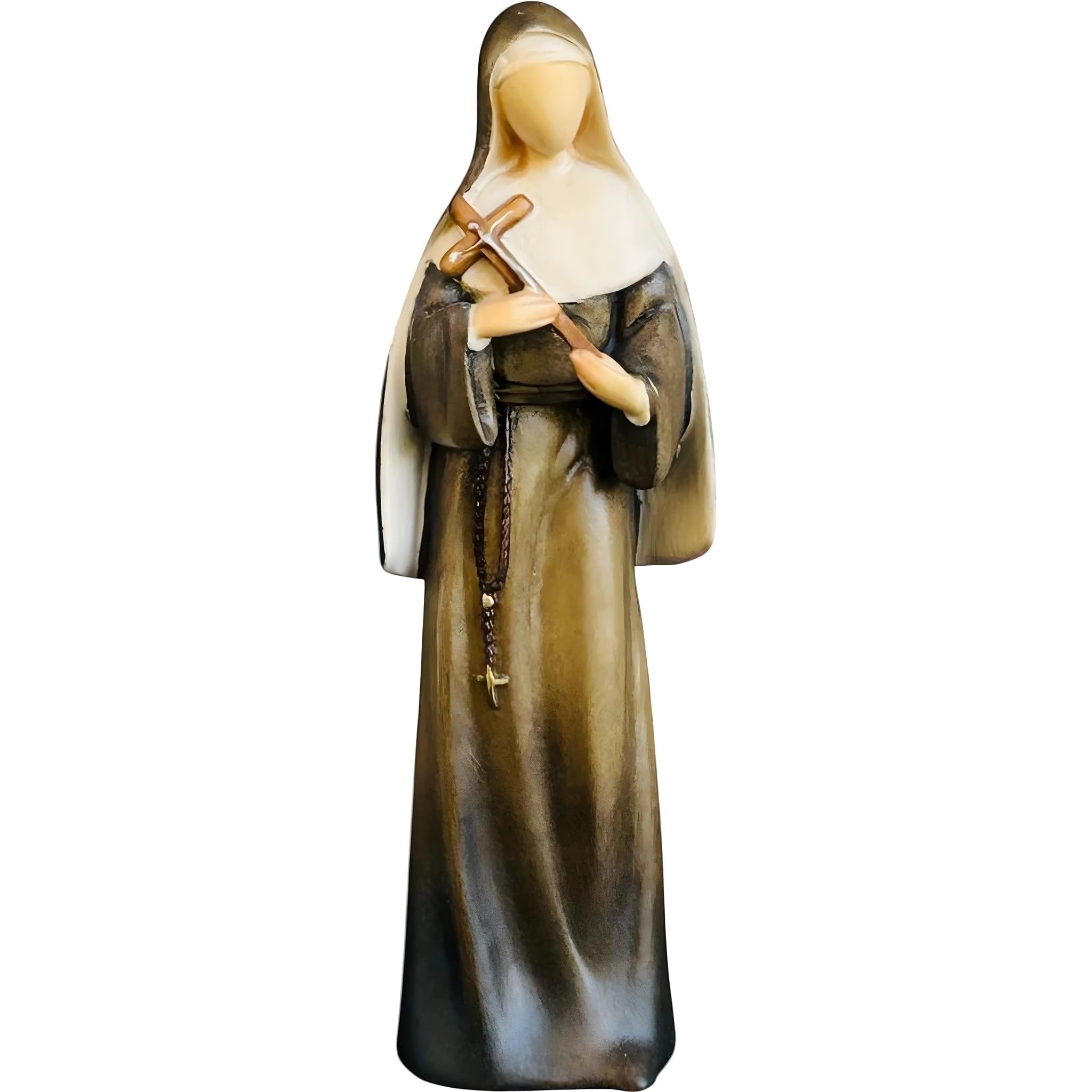 Wooden Saint Rita Statue by Dolfi