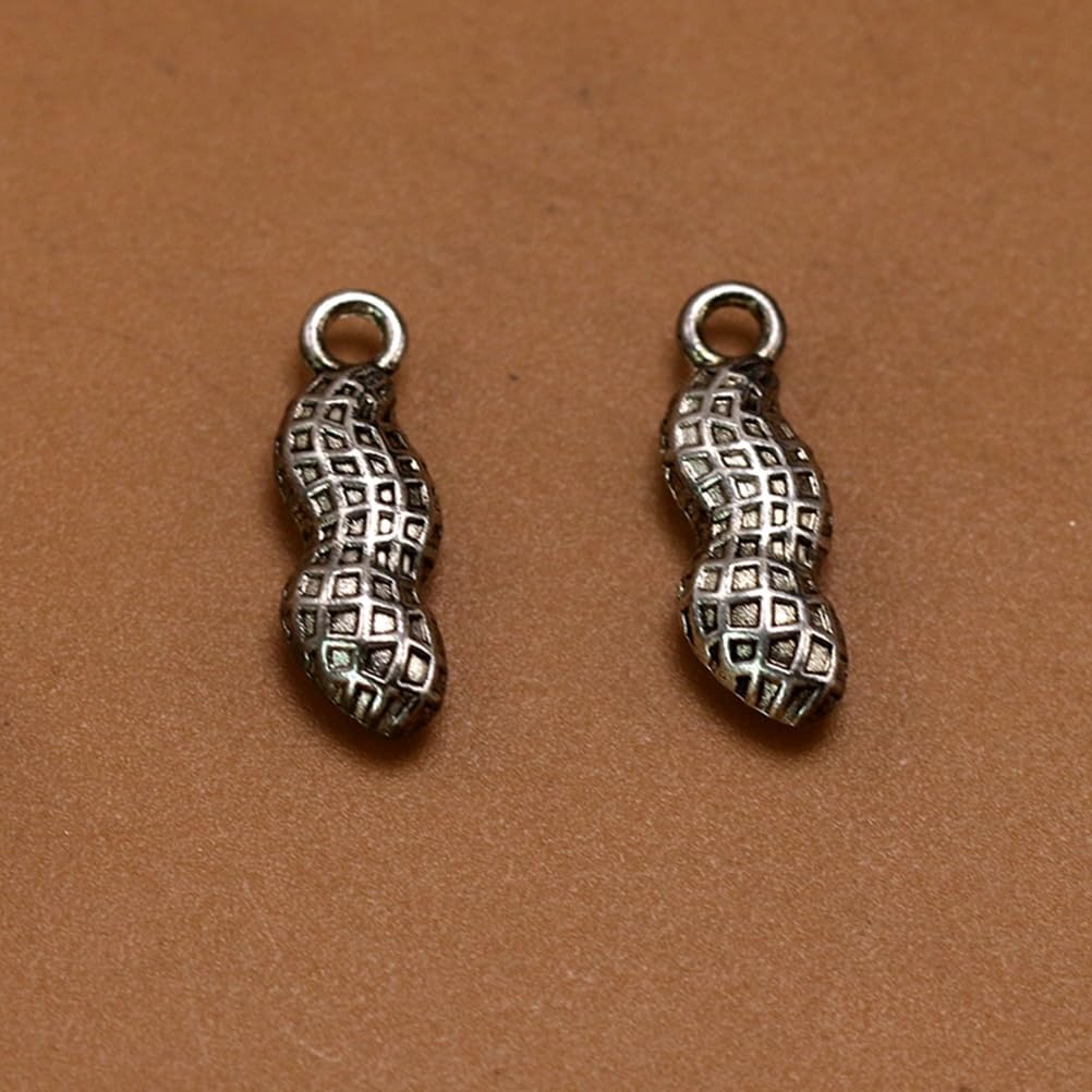 20pcs Alloy Peanut Pendants Diy Jewelry Making Charms Antique Silver Unique Pendant Accessories for Necklaces Bracelets Keychains Scrapbooking and More - Image 2