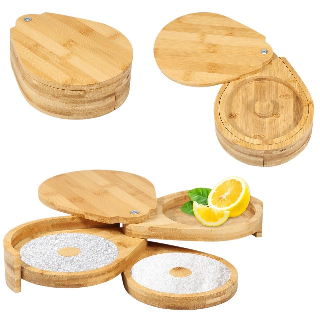 Sel à Margarita 3 Niveaux, Pliable et Portable, avec récipient Sucre épices. Accessoires de Barman pour FêTes Bar