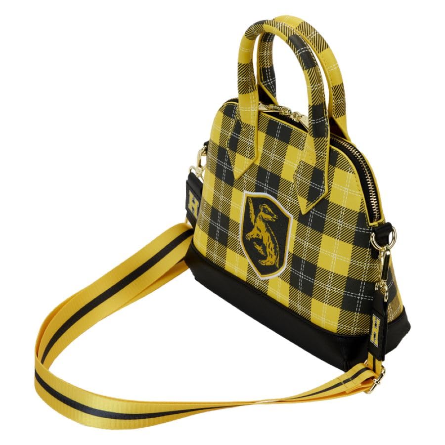 Loungefly WB Harry Potter Varsity Huffelpuff Plaid Crossbody3