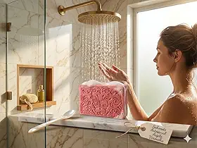 Sabonete artesanal Argila Vermelha, com extrato de Germem de trigo, limpeza profunda, revitalização, suavização e ação anti-idade. 100 Gramas especialmente benéfico para peles maduras, secas, sensíveis ou sem viço.