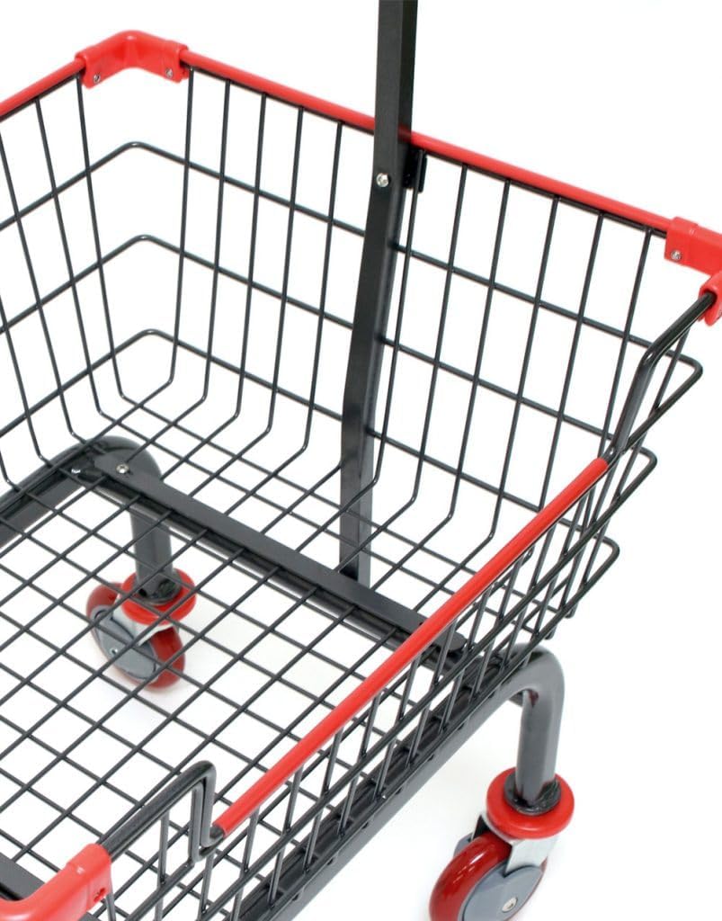 Charcoal Grey with Double Pole Rack, 2.5-Bu (Red or Blue Trim) (Chacoal Grey and Red)