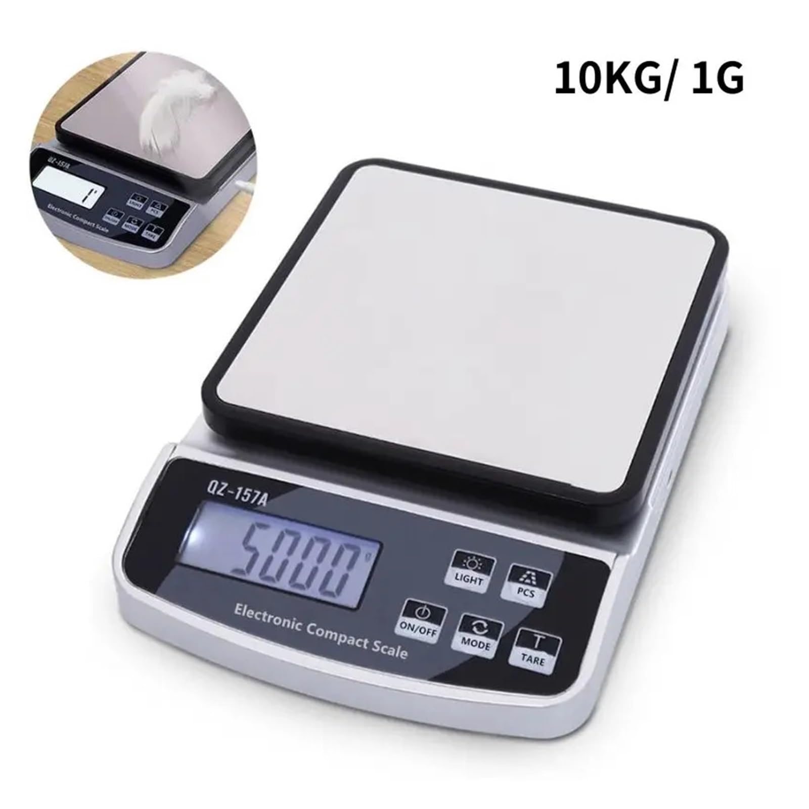 Balanza de cocina 10KG/5KG/3KG for hornear café en el hogar(10KG 1G)