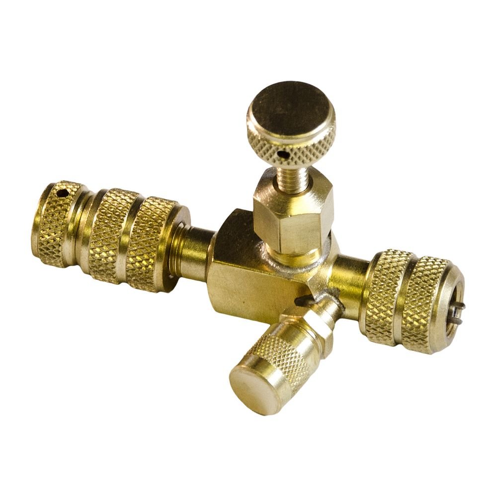 C&D CD3910 Core Removal Tool (CRT) for use on 1/4" Flare Access Fitting, 1/4" m. Flare Side Port for attaching Hose or Gauge