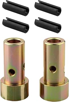 Quick Hitch Adapter Bushing Set For Category I 3-Point Tractors, Zinc Plated Steel Roll Pins For Easy Install2set